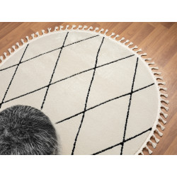 Kusový koberec Moroccan Fantasy weiß kruh