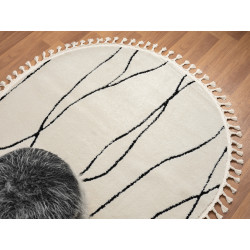 Kusový koberec Moroccan Serenity weiß kruh