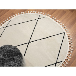 Kusový koberec Moroccan Charm weiß kruh