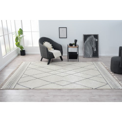 Kusový koberec Moroccan Desert weiß/schwarz