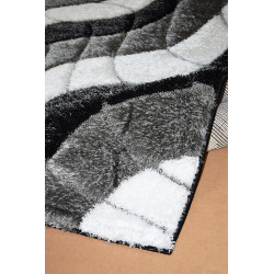 AKCE: 120x180 cm Kusový koberec Seher 3D 2616 Black Grey