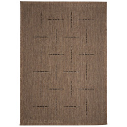 Kusový koberec FLOORLUX Coffee/Black 20008 – na ven i na doma