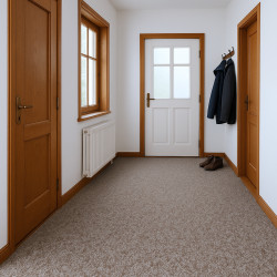 Metrážový koberec Santana 12 béžová s podkladem resine, zátěžový