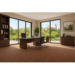 Metrážový koberec Rambo 80 hnědý, zátěžový