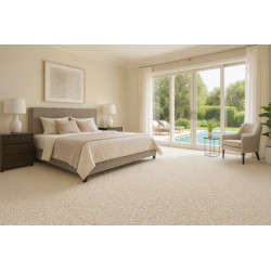 Metrážový koberec Alfawool 86 bílý