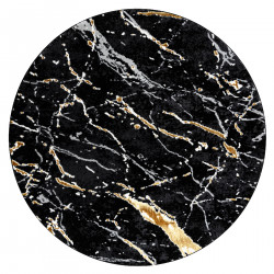 Kusový koberec Allure 1963 black/gold kruh