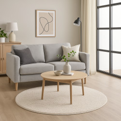 AKCE: 80x80 (průměr) kruh cm Kusový koberec Velur Ultra bílý kruh