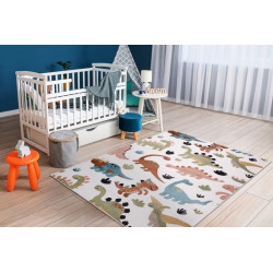 AKCE: 160x220 cm Dětský kusový koberec Fun Dino cream