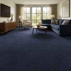 Metrážový koberec Supersoft 710 tm. modrý