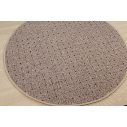 AKCE: 200x200 (průměr) kruh cm Kusový koberec Udinese béžový new kruh