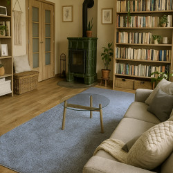 Kusový koberec Velur Ultra stříbrný čtverec