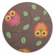 AKCE: 160x160 (průměr) kruh cm Dětský kusový koberec Little Owls kruh