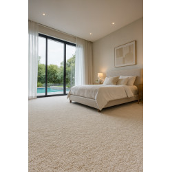 AKCE: 99x200 cm Metrážový koberec Velur Ultra bílý