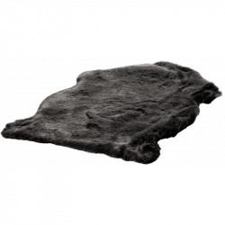 AKCE: 55x85 tvar kožešiny cm Kusový koberec Samba 495 Anthracite (tvar kožešiny)