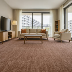 AKCE: 200x500 cm Metrážový koberec Leon 93244 Tm. Hnědý