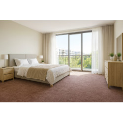 AKCE: 200x500 cm Metrážový koberec Leon 93244 Tm. Hnědý