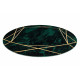 Kusový koberec Emerald 1022 green and gold kruh