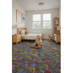 AKCE: 150x217 cm Dětský kusový koberec Big City 97 - obšitý ze všech stran