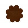 Kusový koberec Color Shaggy tmavě hnědý kytka
