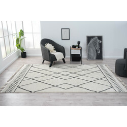 Kusový koberec Moroccan Desert weiß/schwarz