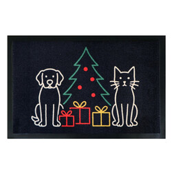 Rohožka Vánoce u Pejska a kočičky 40x60 cm