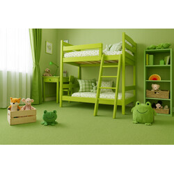 Metrážový koberec Bingo 4H17 zelený