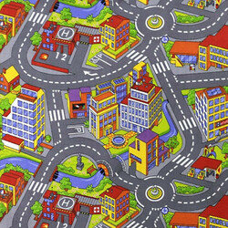 Dětský metrážový koberec Big City 97