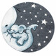 Dětský kusový koberec Kids 560 blue kruh