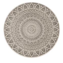 Kusový koberec Mujkoberec Original Nora 104160 Grey Creme kruh – na ven i na doma