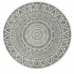 Kusový koberec Mujkoberec Original Nora 104163 Green Creme kruh – na ven i na doma