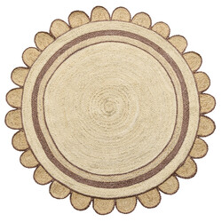 Ručně vázaný kusový koberec Nora J 30 Natural kruh