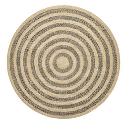 Ručně vázaný kusový koberec Aurea SM 05 Natural Black kruh