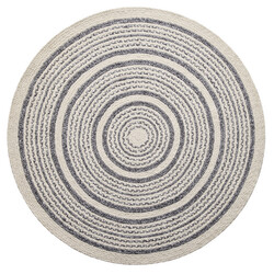 Ručně vázaný kusový koberec Soma SM04 Silver Black kruh