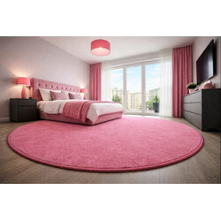 Kusový koberec Eton růžový 11 kruh