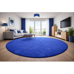 Kusový koberec Eton modrý 82 kruh