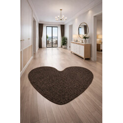 Kusový koberec Eton hnědý srdce