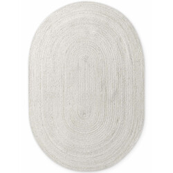 Kusový koberec Jute Braided 106321 White ovál