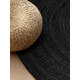 Kusový koberec Jute Braided 106322 Black ovál