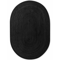 Kusový koberec Jute Braided 106322 Black ovál
