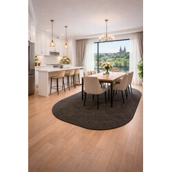 Kusový koberec Eton černý ovál