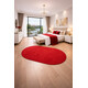 Kusový koberec Eton červený ovál