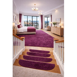 Nášlapy na schody Eton fialový půlkruh, samolepící