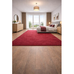 Kusový koberec Eton vínově červený