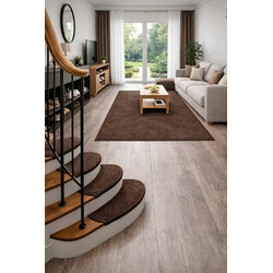 Nášlapy na schody Eton hnědý obdélník, samolepící