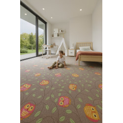 Dětský metrážový koberec Little Owls