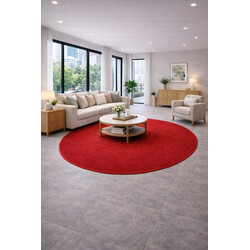 Kusový koberec Eton červený 15 kruh