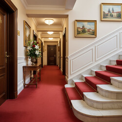 Metrážový koberec Monarch red