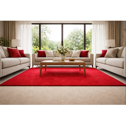 Kusový koberec Eton červený 15 čtverec