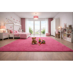 Kusový koberec Eton růžový 11