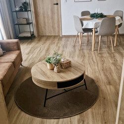 Kusový koberec Fancy 103008 Braun - hnědý kruh